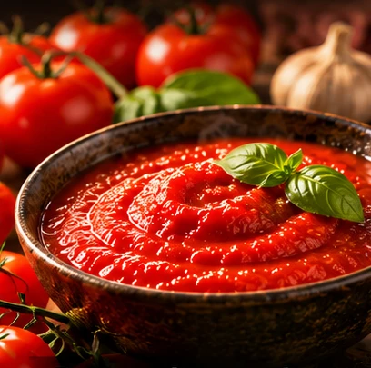 Passata di pomodoro rossa in ciotola