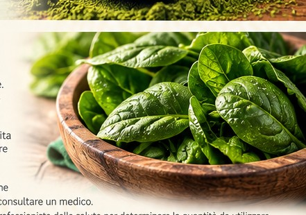 Foglie fresche di spinaci in una ciotola rustica